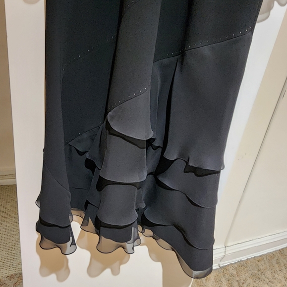 JUNNIE LEIGH SLEEVELESS GOWN AND BOLERO JACKET BLACK SIZE 14 - Picture 6 of 12